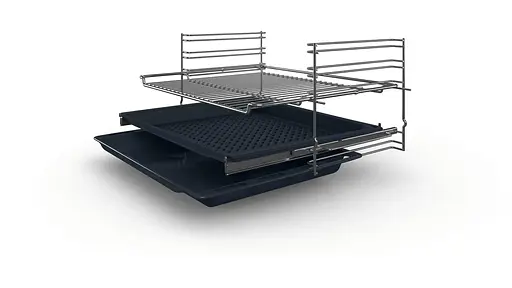 Духовой шкаф электрический Siemens 66 л A дисплей конвекция телескопические направляющие черный - фото 5