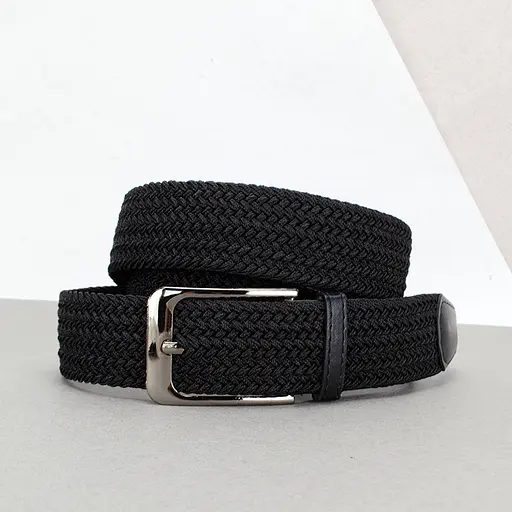 Ремінь гумка чоловічий PS-40044 (130 см) чорний плетений - фото 1