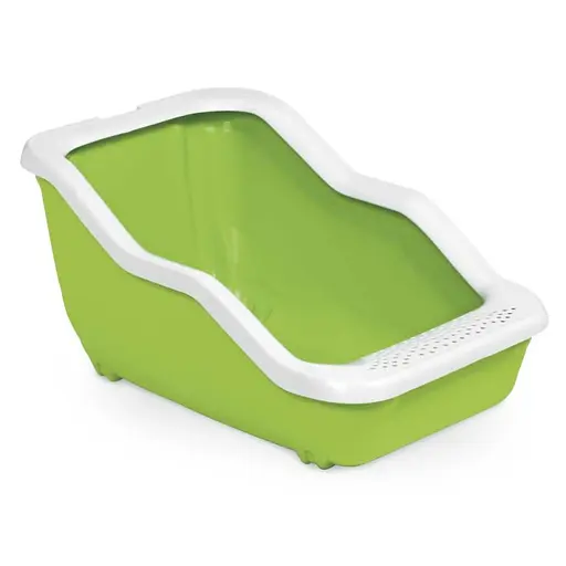 Туалет для кішки з рамкою MPS Netta Open Light Green 54x39x29 см - фото 1
