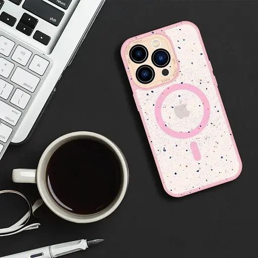 Чехол-накладка DK для Apple iPhone 12 Pro Max MagSafe Composite Matte Splash (pink) - фото 5