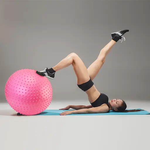 Мяч для фитнеса (фитбол) Cornix 65 см массажный Anti-Burst Violet XR-0484 - фото 9