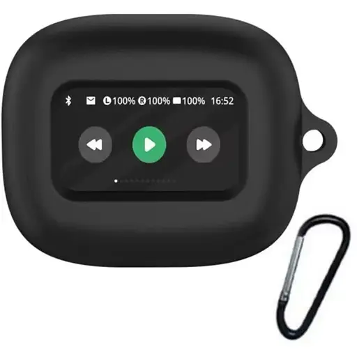 Чохол-накладка DK для JBL Live Flex 3 | Silicone Candy Friendly з карабіном (black)