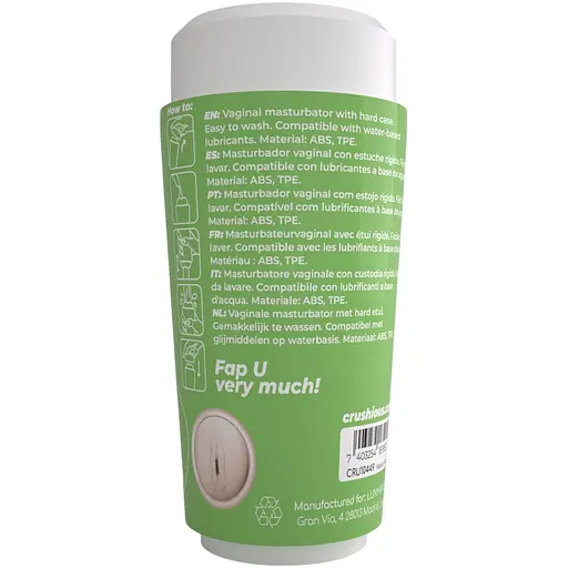 Інтимний мастурбатор Crushious Fappuccino Creamy Puss портативний 16 х 7 см - фото 3