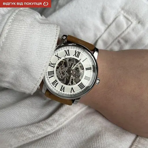 Чоловічий механічний наручний годинник Forsining Vintage Pro - фото 9