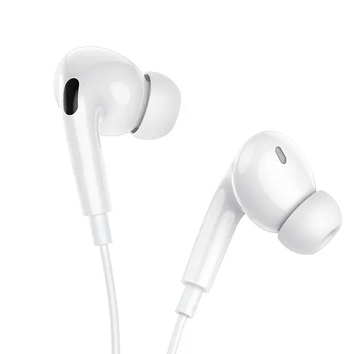Навушники BOROFONE BM100 Pro Fuente universal earphones with microphone White - фото 1
