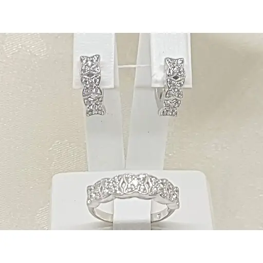 Серебряное кольцо Вьюнец с фианитами. 1041/1Р-CZ 17 - фото 7