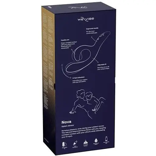 Смарт-вібратор кролик We-Vibe Nova Midnight Blue регульований кут нахилу ствола - фото 10
