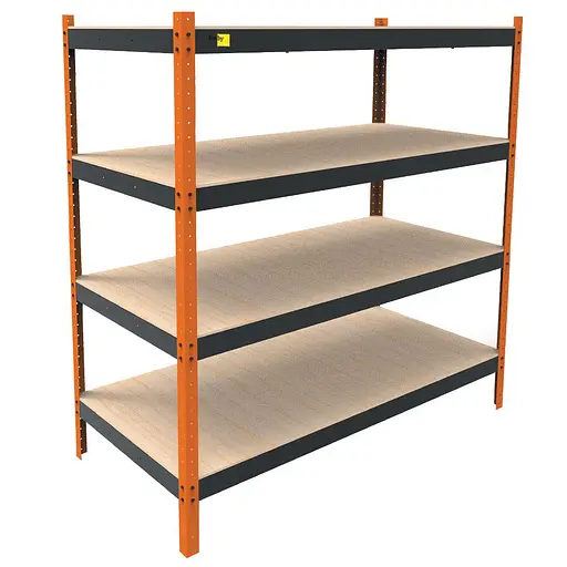 Металевий посилений стелаж Emby Heavy Series (розмір 2000х1800x900мм) 4 полиці ДСП до 300кг