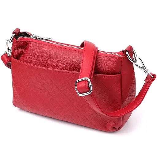 Женская кожаная сумка Vintage с двумя удобными ремешками 25х16х8 см sum0027524 - фото 2