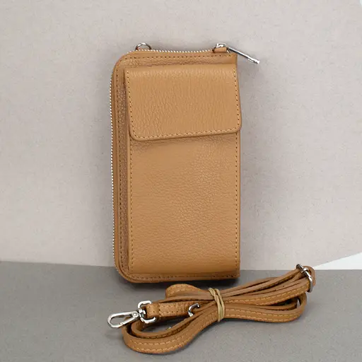 Гаманець з чохлом для телефону з ручкою на плече Virginia Conti 03047 рудий - фото 1