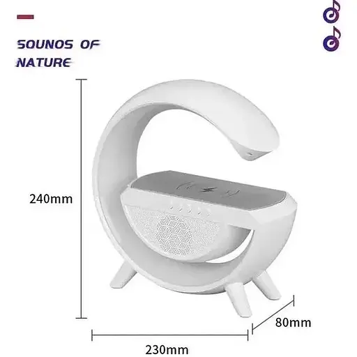 Настільна лампа-нічник RGB 3-in-1 Rainbow Light-Wireless Charger-Speaker з бездротовою зарядкою та Bluetooth колонкою - фото 3