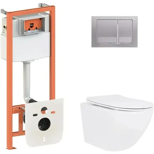 Набір Q-tap Nest 4 в 1 підвісний унітаз Jay Ultra Quiet 520x360x320 + комплект інсталяції QT07335175W48204 - фото 1