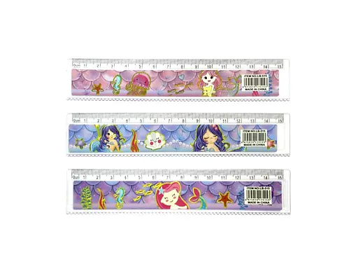 Лінійка пластикова Русалки, 15 см, 12 шт. в упаковці