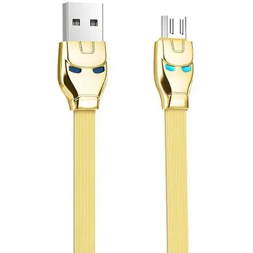 Кабель Hoco U14 Steel man Micro charging cable Gold