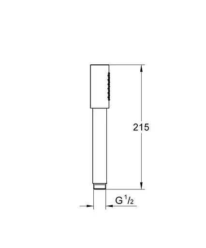 Ручний душ 1 режим струменя Grohe Rainshower Aqua Stick 26465000, Хром - фото 6