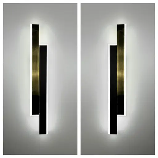 Праве бра у чорно-латунному корпусі 60 см Арт. WJ 012/2 BK+AB RIGHT Line F - фото 3