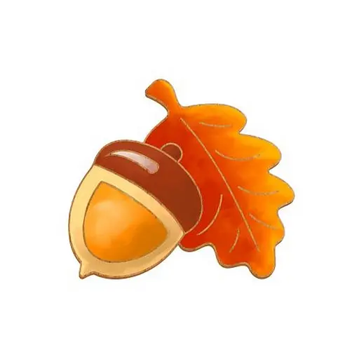 Заготовка брошки для розфарбовування "Жолудь з дубовим листом" FDZB-103 - фото 2