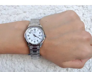 Жіночі класичні наручний годинник Casio оригінал Японія Collection LTP-1302PD-7BVEF зі сталевим браслетом - фото 3