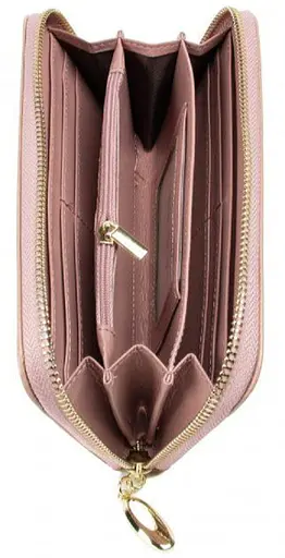 Кожаный женский кошелек пудровый Firenze 19.5х10х2.5 см acs0032212 - фото 2