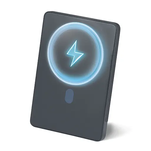 Повербанк (Power Bank) Brevia ePower 5000mAh MagSafe SuperSlim PD20W, Qі15W LCD чорний(45520MSB)