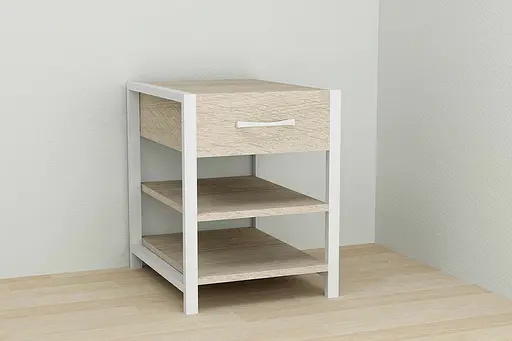 Тумба універсальна Ferrum-decor Вів'єн 1/2 50x41x40 білий ДСП Дуб Сонома 16мм (FRD-104130) - фото 4