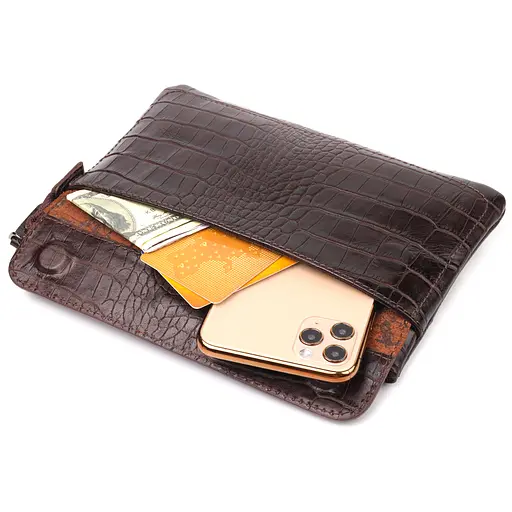 Клатч кожаный мужской Canpellini 21,5х13,5х1 см sum0022426 - фото 6