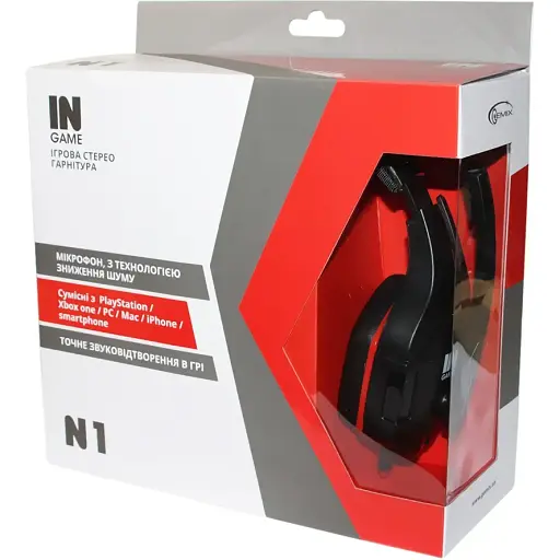 Наушники Gemix N1 Black/Red - фото 2