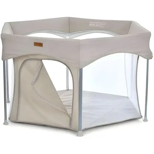 Манеж El Camino ME 1195 SWIFT 6 шестиугольный с мягким матрасом бежевый - фото 2