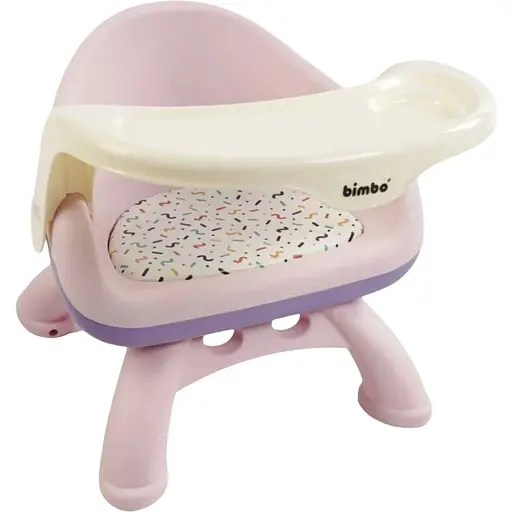 Стульчик для кормления Bimbo BM-93497 со съемным столиком, розовый