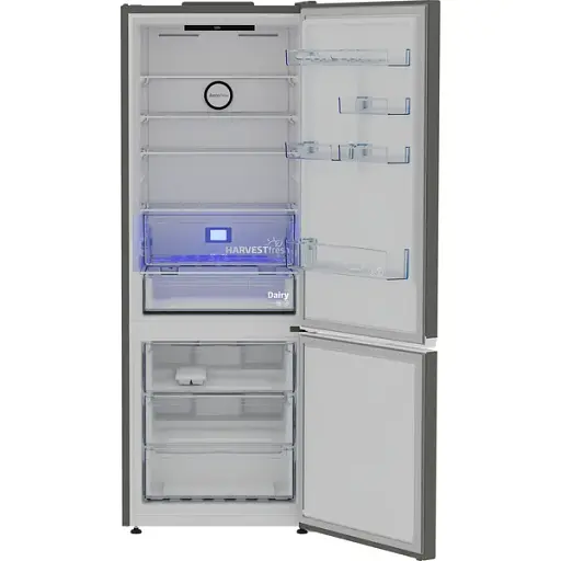 Холодильник Beko с нижн. мороз. 192x70x74.5 холод. отд. 340 л мороз. отд. 150 л 2дв. А++ NF дисплей HarvestFresh нерж - фото 4