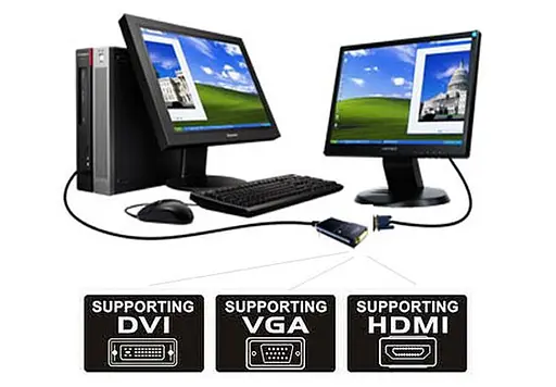 Конвертер USB на VGA/DVI/HDMI Адаптер (Зовнішня USB відеокарта) - фото 6