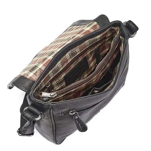 Кожаная мужская сумка через плечо Hill&Burry 30х24х9 см sum0025914 - фото 2