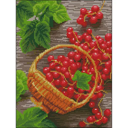 Алмазная мозаика Strateg ПРЕМИУМ Смородина без подрамника размером 30х40 см (ZAV3040-31) - фото 1