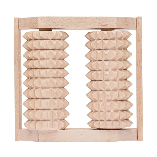 Масажер для ніг дерев'яний зубчастий на 2 ролики для однієї ноги 13х12.5х5 см, Woodly 84983 - фото 7