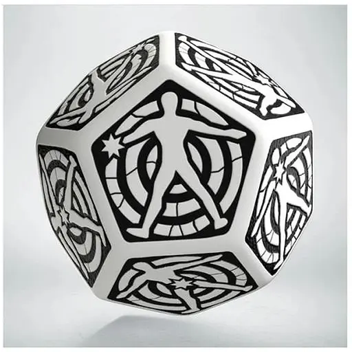 Кубик D12 Hit Location White & black die (12HIT02) - фото 1