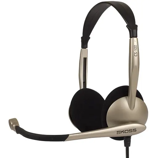 Компьютерная стереогарнитура On-Ear CS100i, 3,5 мм, Uni Mic, 2,4 м, кремовый Koss teh0013202 - фото 2