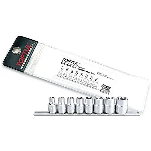 Комплект головок на планці 3/8 E8-E20 8 од. Toptul hoz0007605 - фото 1