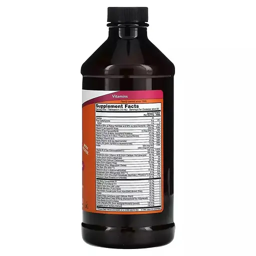 Рідкі мультивітаміни та мінерали смак лісових ягід Liquid Multi Now Foods 473 мл - фото 2