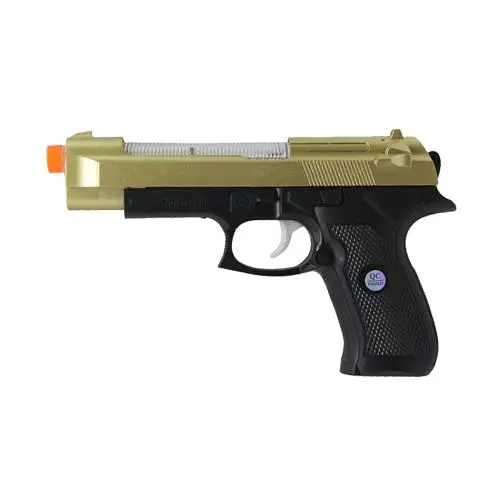 Пистолет на батарейках 999S-10A, звук, свет 22см, в пакете (6965178410157) - фото 1