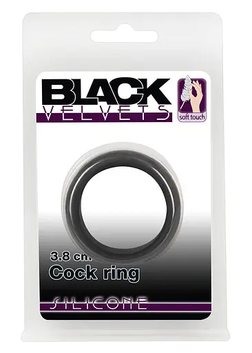 Эрекционное кольцо Black Velvets Cock Ring 3.8 см черный - фото 2