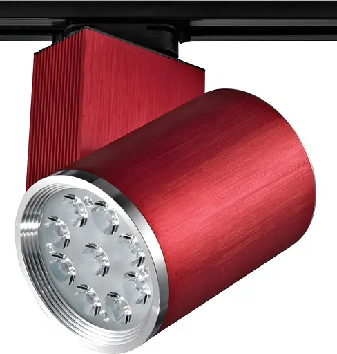 Светильник трековый поворотный LED 205/9x3W NW RED Brille L8-012