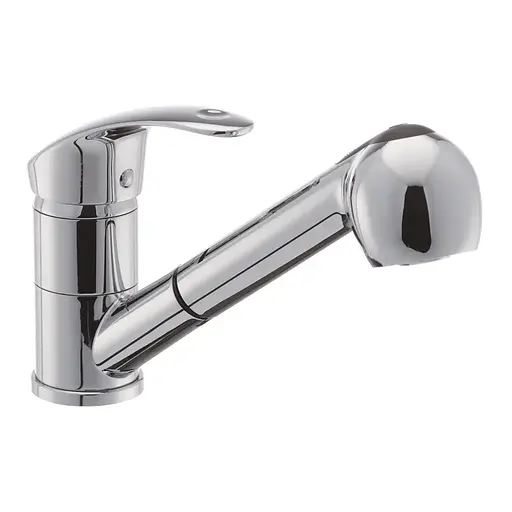 Змішувач для кухні з висувним виливом Haiba Mars 014 HB0266 Хром - фото 1