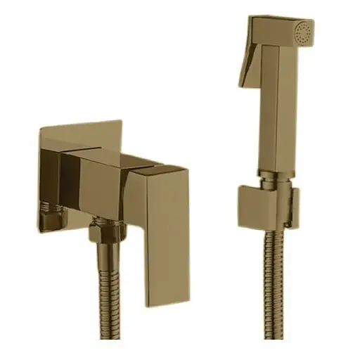 Гігієнічний душ прихованого монтажу Haiba Kubus 002 HB9625, Золотий - фото 1
