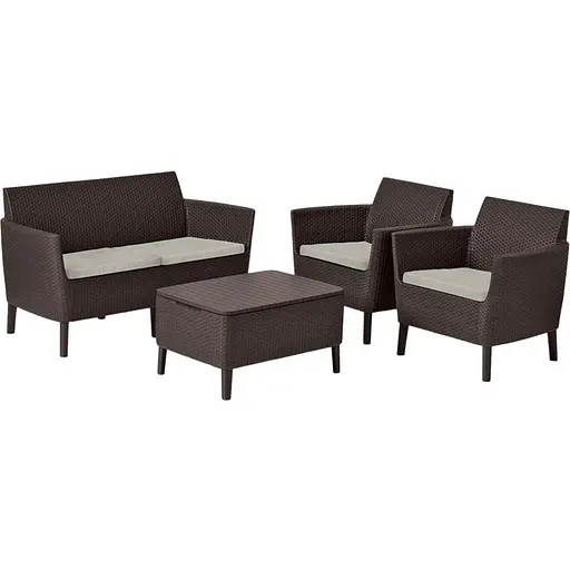 Комплект садовой мебели Allibert Keter Salemo set коричневый - фото 1