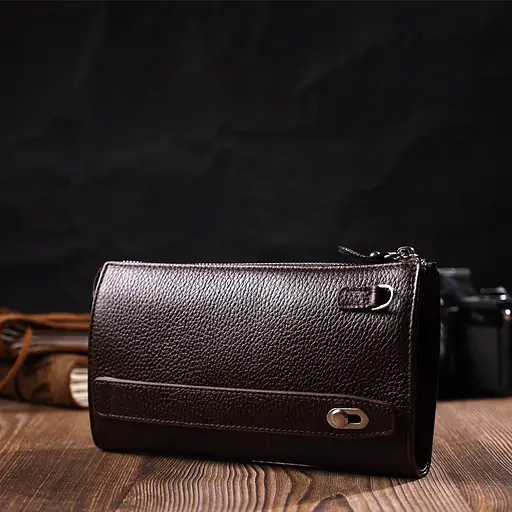 Шкіряна чоловіча сумка Bond 11,5х20,5х3 см sum0023576 - фото 7