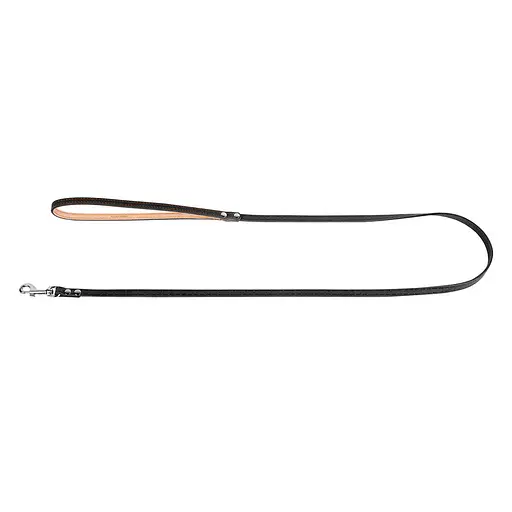 Поводок "CoLLaR" одинарный непрошитый (ширина 10мм длина 122см) черный - фото 2