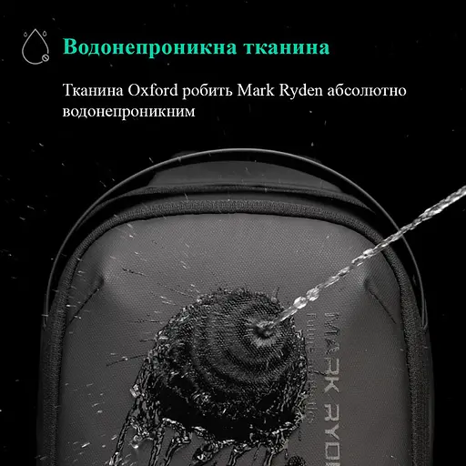 Сумка через плечо Mark Ryden 7918 7л для планшета до 7.9' и USB Black (17596) - фото 5
