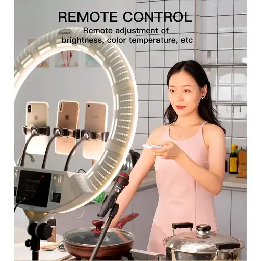 Кільцева LED лампа Veron FS-640 II 55см 100W 3200-5500K White [121979] - фото 4