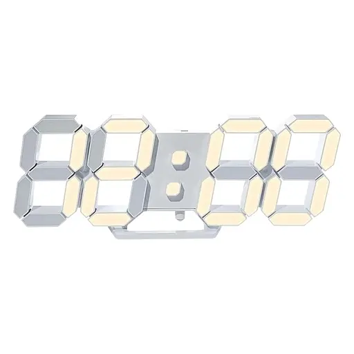 Цифровий годинник KOSUMOSU ACD-210Y, світлодіодний годинник, настінний годинник, автоматично честимка яскравості, колір лампочки