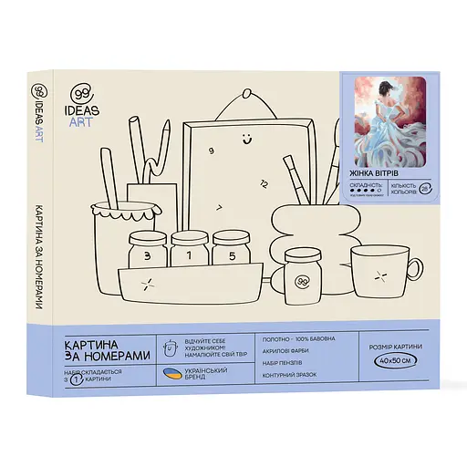 Набор для росписи "Женщина ветров" 40*50 см - фото 2